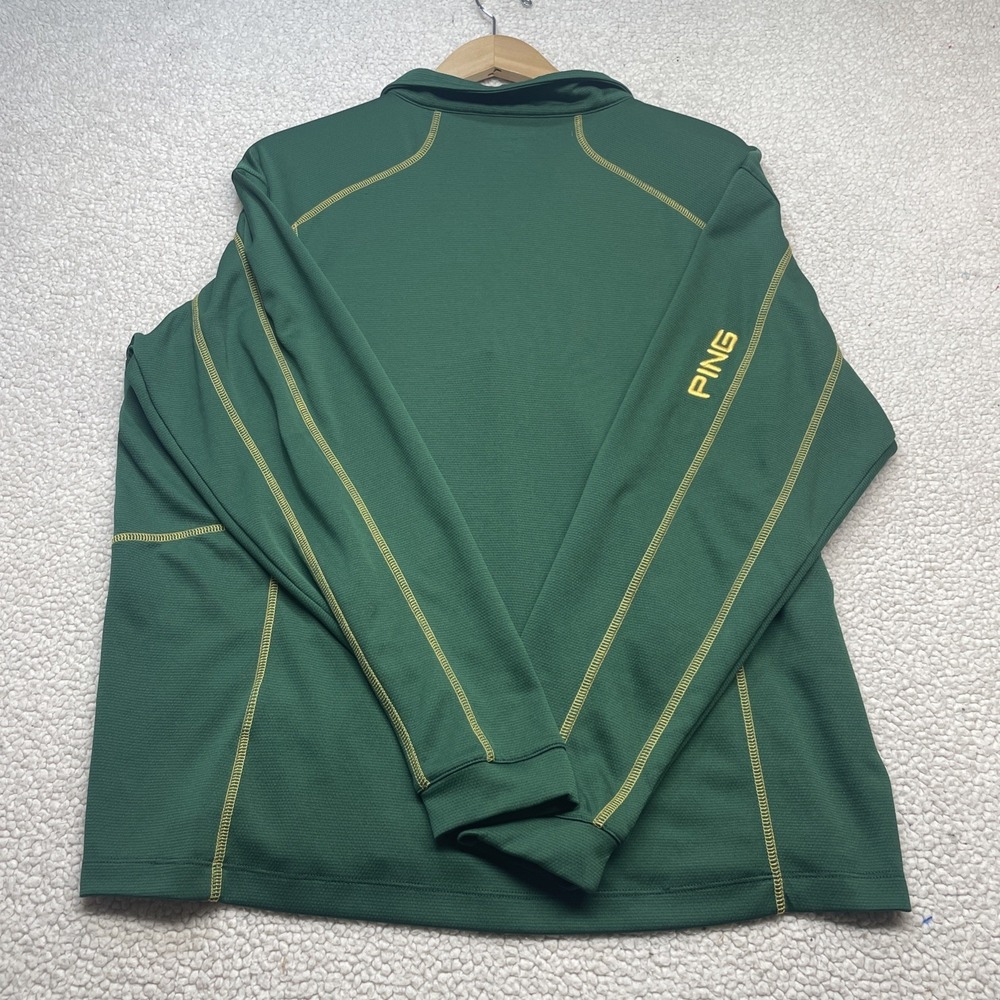 PING Pullover Mens L Green SensorCool Quarter Zip Golf Performance Long Sleeve - Picture 8 of 9